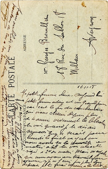 Carte postale annonce signature armistice du 11 novembre 1918