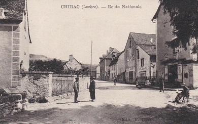 Carte postale ancienne - Chirac - Route nationale