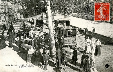 Entraygues-sur-Truyère - Arrivée d'un train Bonne en 1912