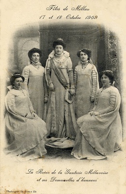 La Reine de la ganterie 1909 et ses demoiselles d'honneur