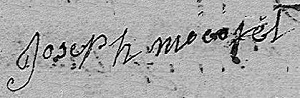 Signature de Joseph Maucotel