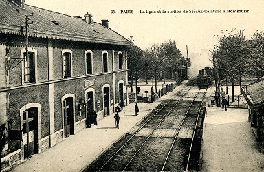 La ligne et la station de Sceau-Ceinture à Montsousris